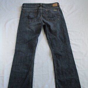 Levi Strauss Signature Low Slim Boot Cut Jeans Juniors Size 11 Dark Wash Y2K VTG
